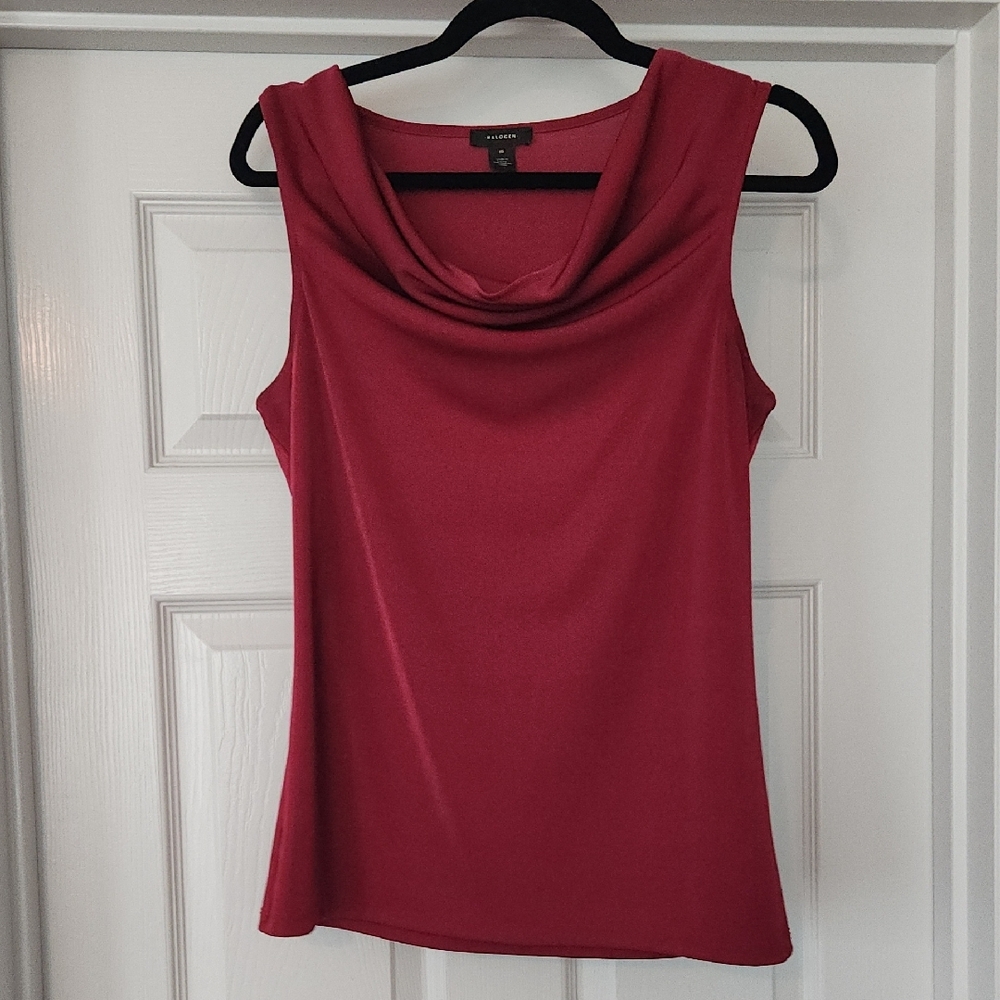 Halogen Sleeveless Drape Front Top